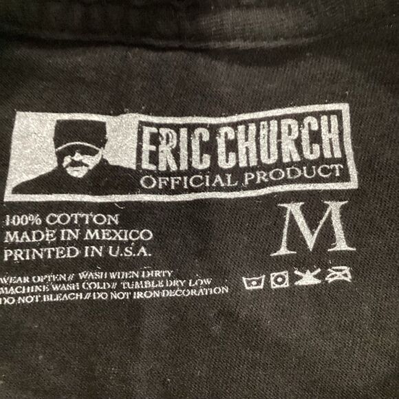 Eric Church T-Shirt Men’s Size M Black 2014 The Outsiders World Tour Concert - Picture 3 of 10
